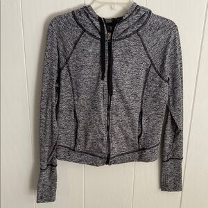 Champion Gray Cropped Zip Sweatshirt